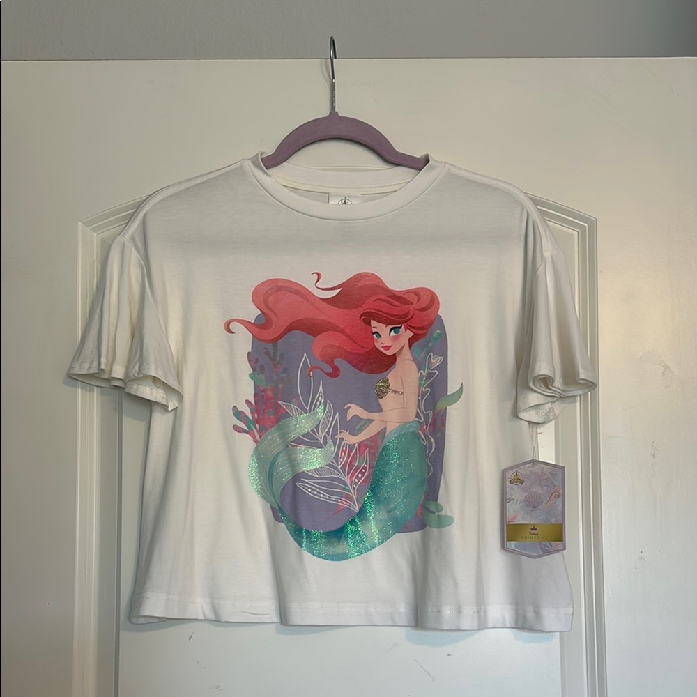 Disney Women’s Little Mermaid Cropped Tee - XS - Picture 2 of 7